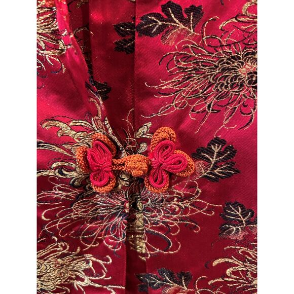 Vintage Red Satin Jacket and Dress - Size Small - Picture 6 of 6